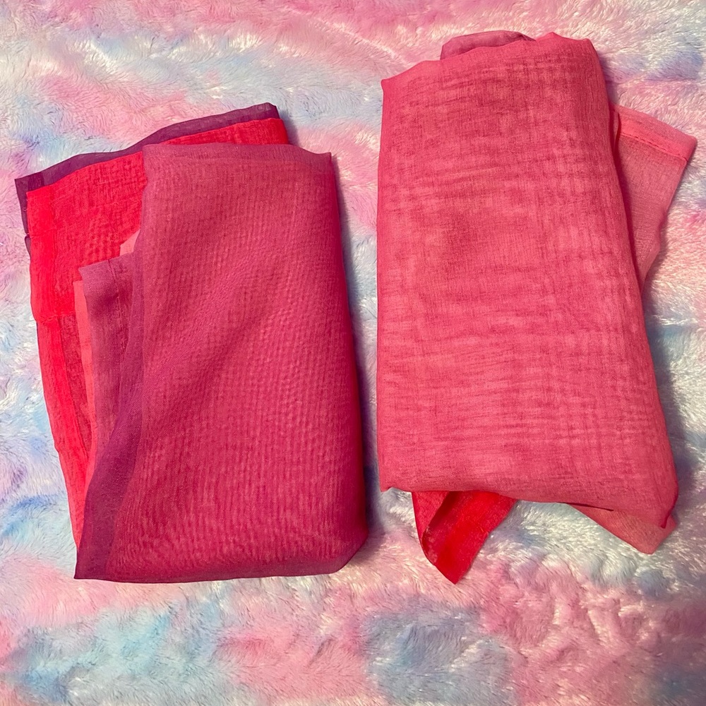 Pink and Purple Ombré Sheer Curtains